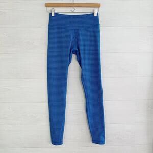 Yogasmoga - AURUM Blue heather stripe yoga leggings, sz 6